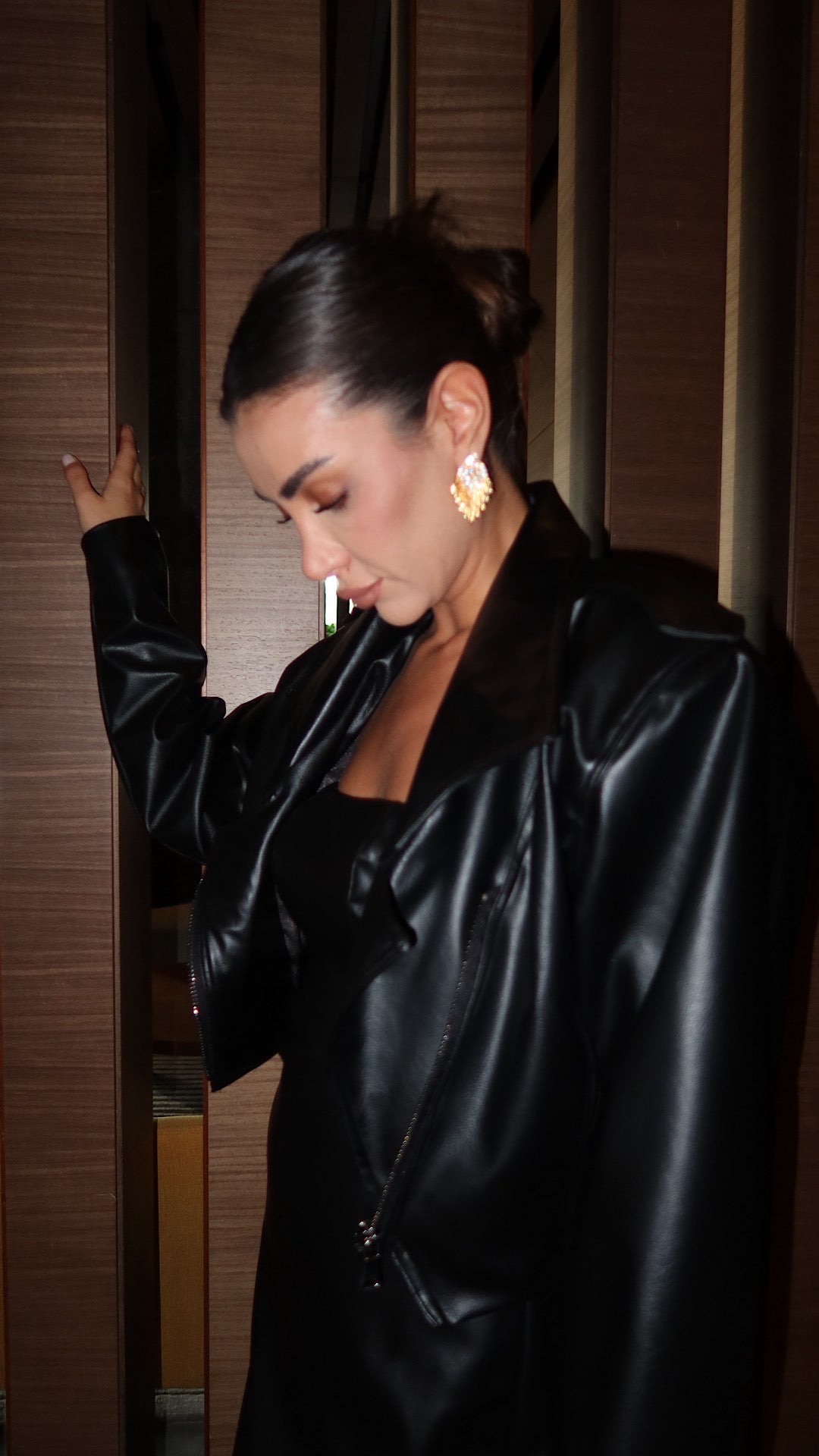 LES MONTANA LEATHER VEGAN JACKET