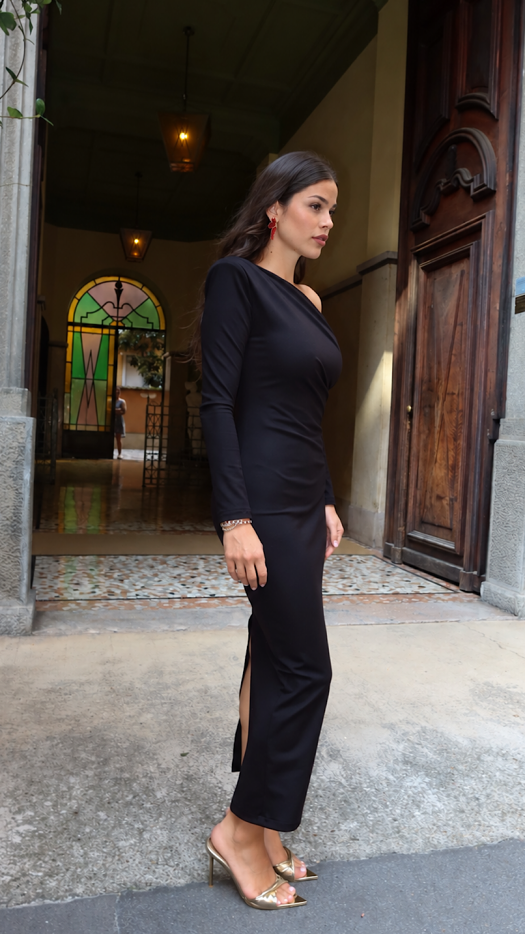 Louren One-Shoulder Dress