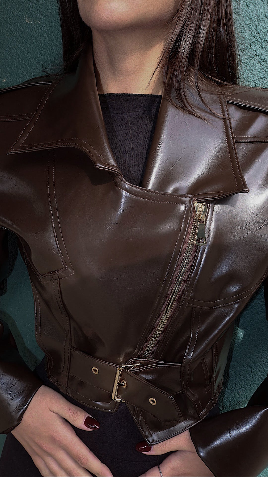 DIANA VEGAN JACKET(Prada Leather)